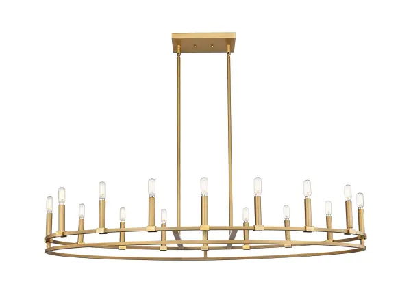Lexington - Brushed Brass - Oval Chandelier - Image 1