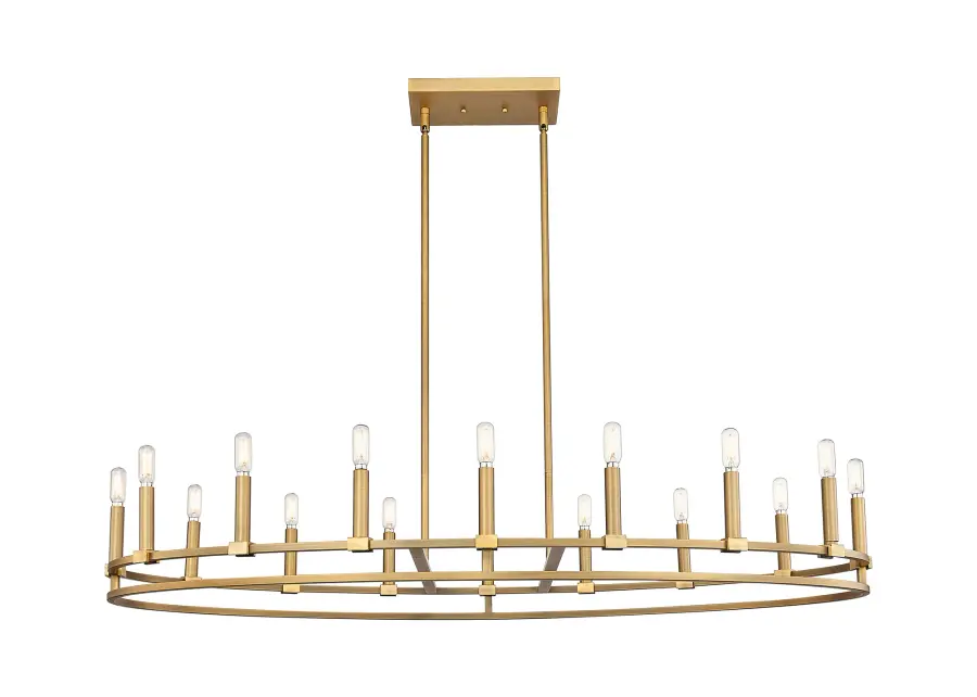 Lexington - Brushed Brass - Oval Chandelier - Image 1