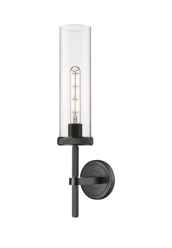 The Lincoln collection makes a statement with bold and striking details. The impressive glass cylinder shade sits atop a refined metal frame that features perfectly placed knurling details. Lincoln is a gorgeous addition to traditional or restoration decor.