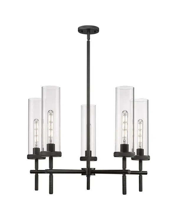 Lincoln - Matte Black - Chandelier - Image 1