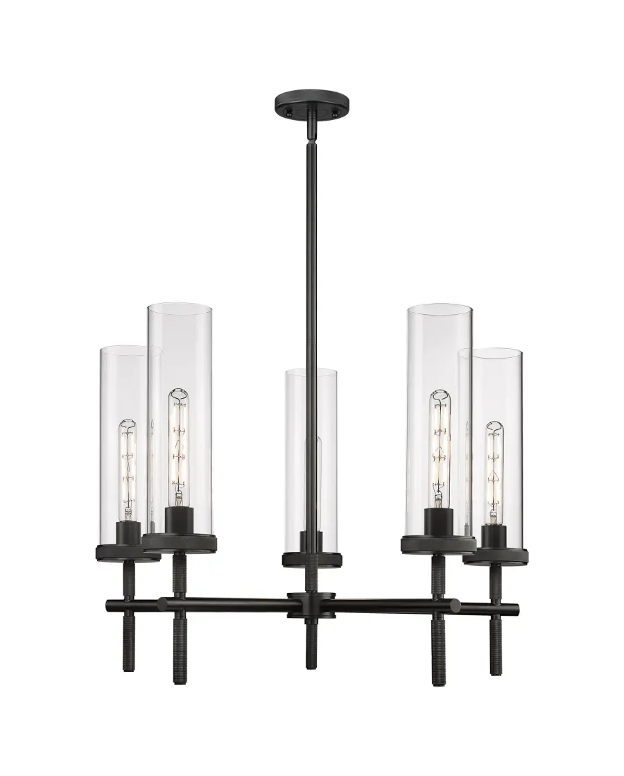 Lincoln - Matte Black - Chandelier - Image 1