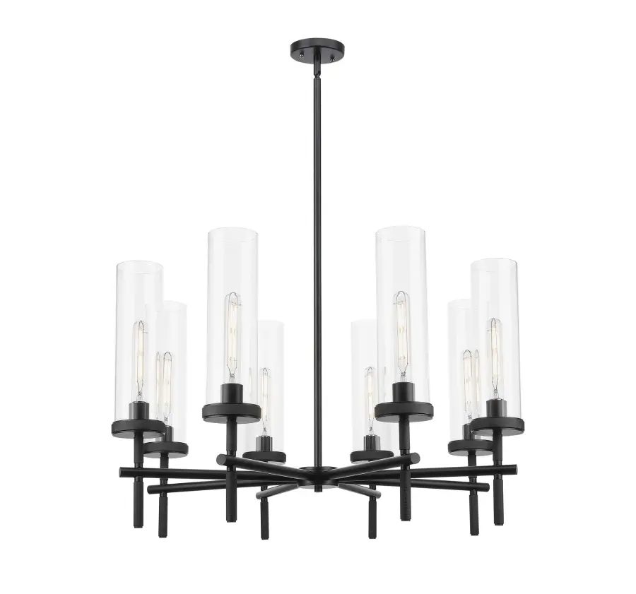 Lincoln - Matte Black - Chandelier - Image 1