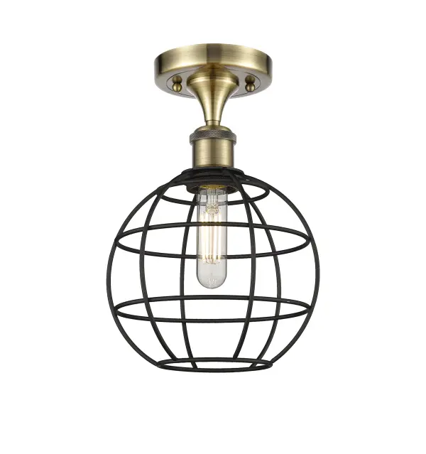 The Lake Placid pendants are versatile and showcase the popular orb wire cage design.  With five sizes, multiple finish options, choice of bulb type, and stem or cord mount, you can make this fixture your own.  The orb cage is timeless and an excellent choice for transitional to modern farmhouse to restoration decor.