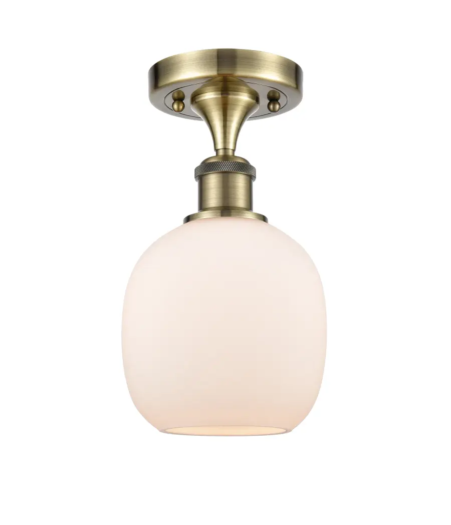 Belfast - Antique Brass - Semi-Flush Mount - Image 1