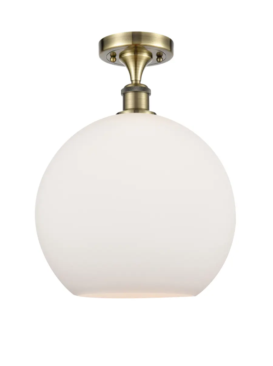 Athens - Antique Brass - Semi-Flush Mount - Image 1