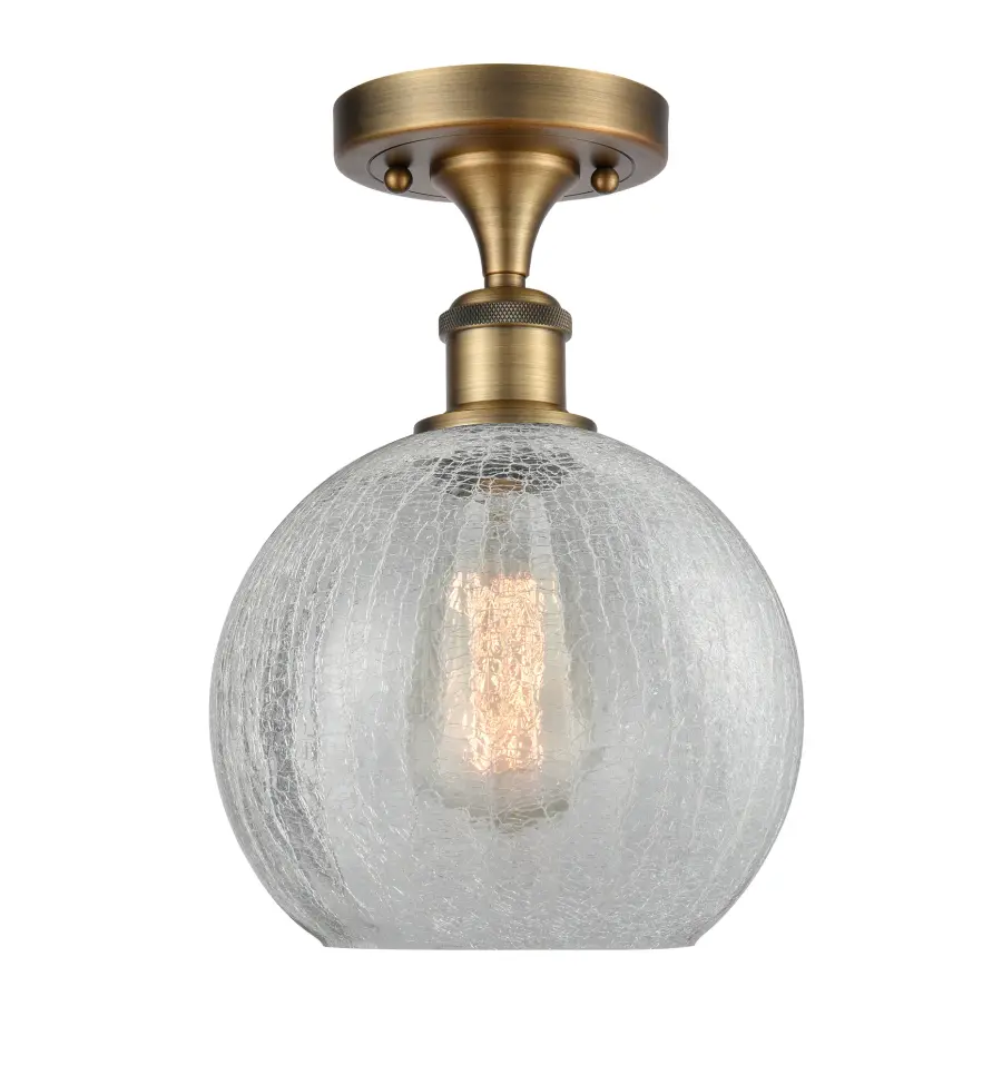 Athens - Brushed Brass - Semi-Flush Mount - Image 1