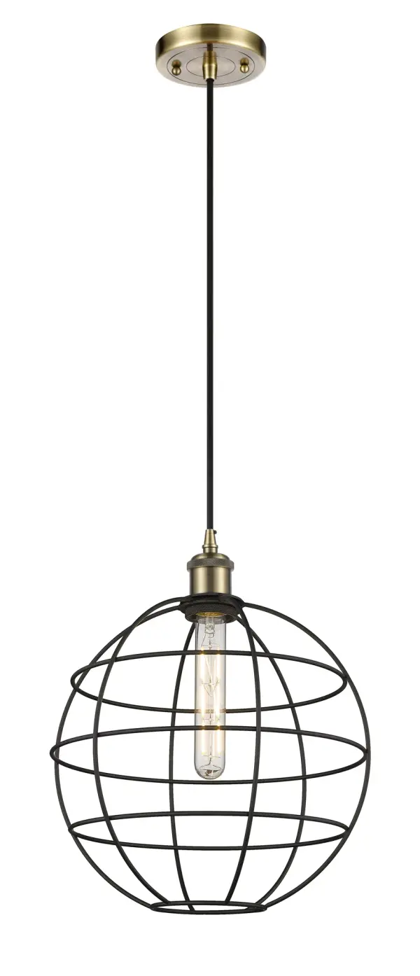 The Lake Placid pendants are versatile and showcase the popular orb wire cage design.  With five sizes, multiple finish options, choice of bulb type, and stem or cord mount, you can make this fixture your own.  The orb cage is timeless and an excellent choice for transitional to modern farmhouse to restoration decor.