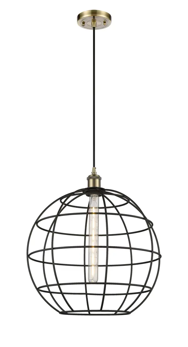 The Lake Placid pendants are versatile and showcase the popular orb wire cage design.  With five sizes, multiple finish options, choice of bulb type, and stem or cord mount, you can make this fixture your own.  The orb cage is timeless and an excellent choice for transitional to modern farmhouse to restoration decor.