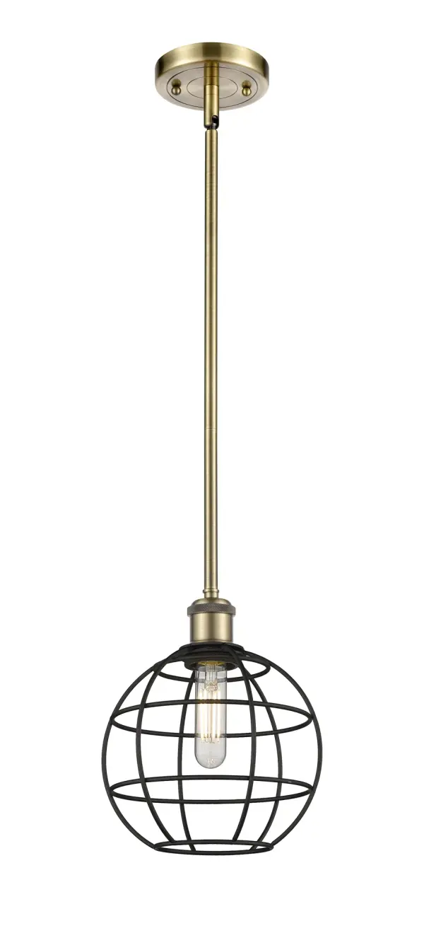The Lake Placid pendants are versatile and showcase the popular orb wire cage design.  With five sizes, multiple finish options, choice of bulb type, and stem or cord mount, you can make this fixture your own.  The orb cage is timeless and an excellent choice for transitional to modern farmhouse to restoration decor.