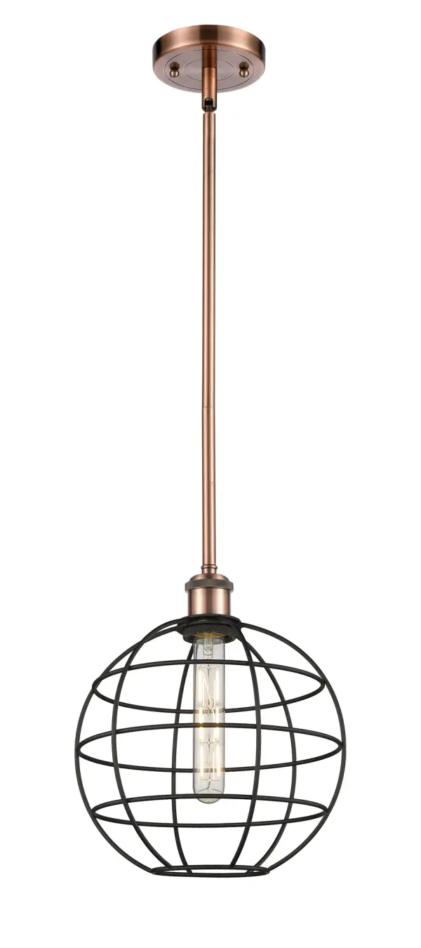 The Lake Placid pendants are versatile and showcase the popular orb wire cage design.  With five sizes, multiple finish options, choice of bulb type, and stem or cord mount, you can make this fixture your own.  The orb cage is timeless and an excellent choice for transitional to modern farmhouse to restoration decor.