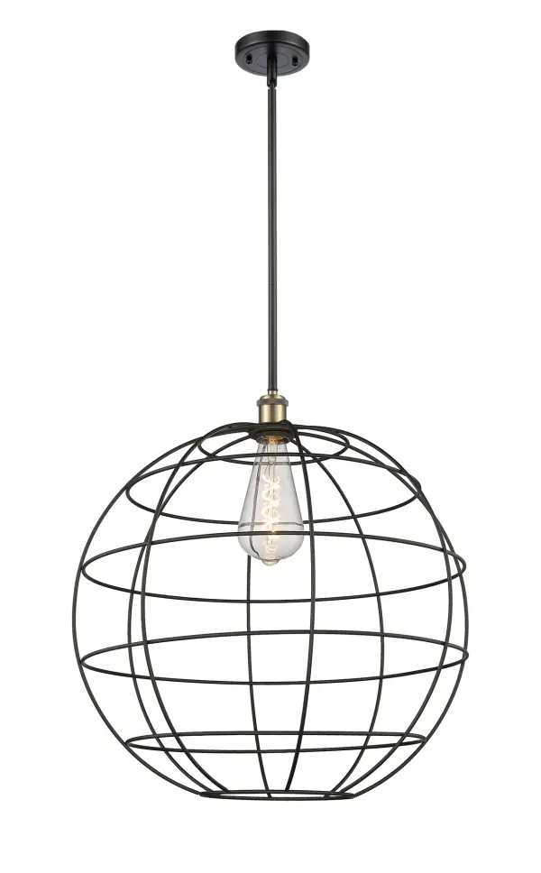 The Lake Placid pendants are versatile and showcase the popular orb wire cage design. With five sizes, multiple finish options, choice of bulb type, and stem or cord mount, you can make this fixture your own. The orb cage is timeless and an excellent choice for transitional to modern farmhouse to restoration decor.