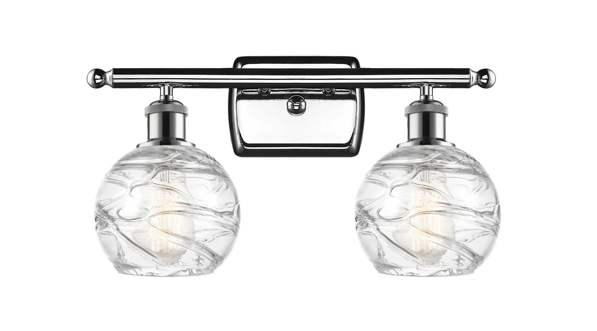 Athens Deco Swirl - Polished Chrome - Bath Vanity Light
