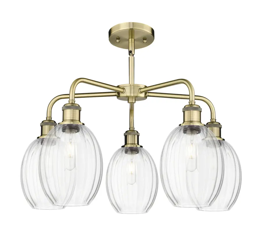 Preston Bulb - 5 Light - Clear Preston Bulb shade - Chandelier - Image 1