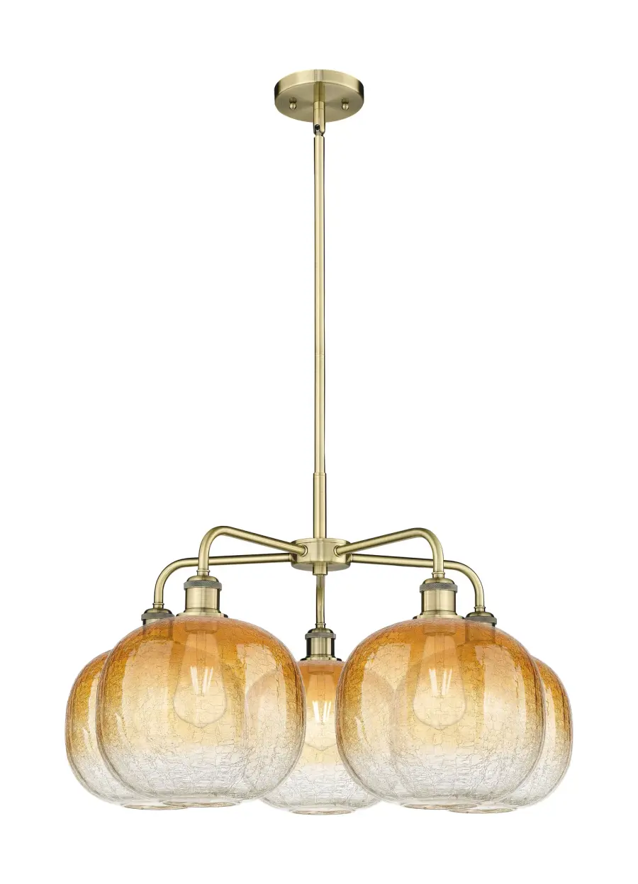 Brookhaven Sphere - 5 Light - Amber shade - Chandelier - Image 1