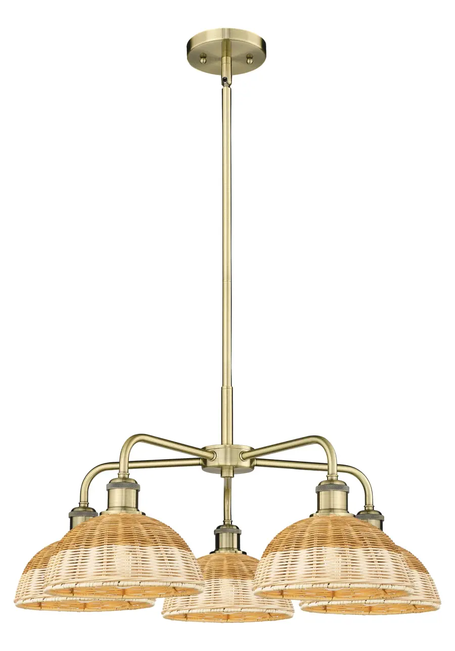 Bristol Natural II - 5 Light - Natural shade - Chandelier - Image 1