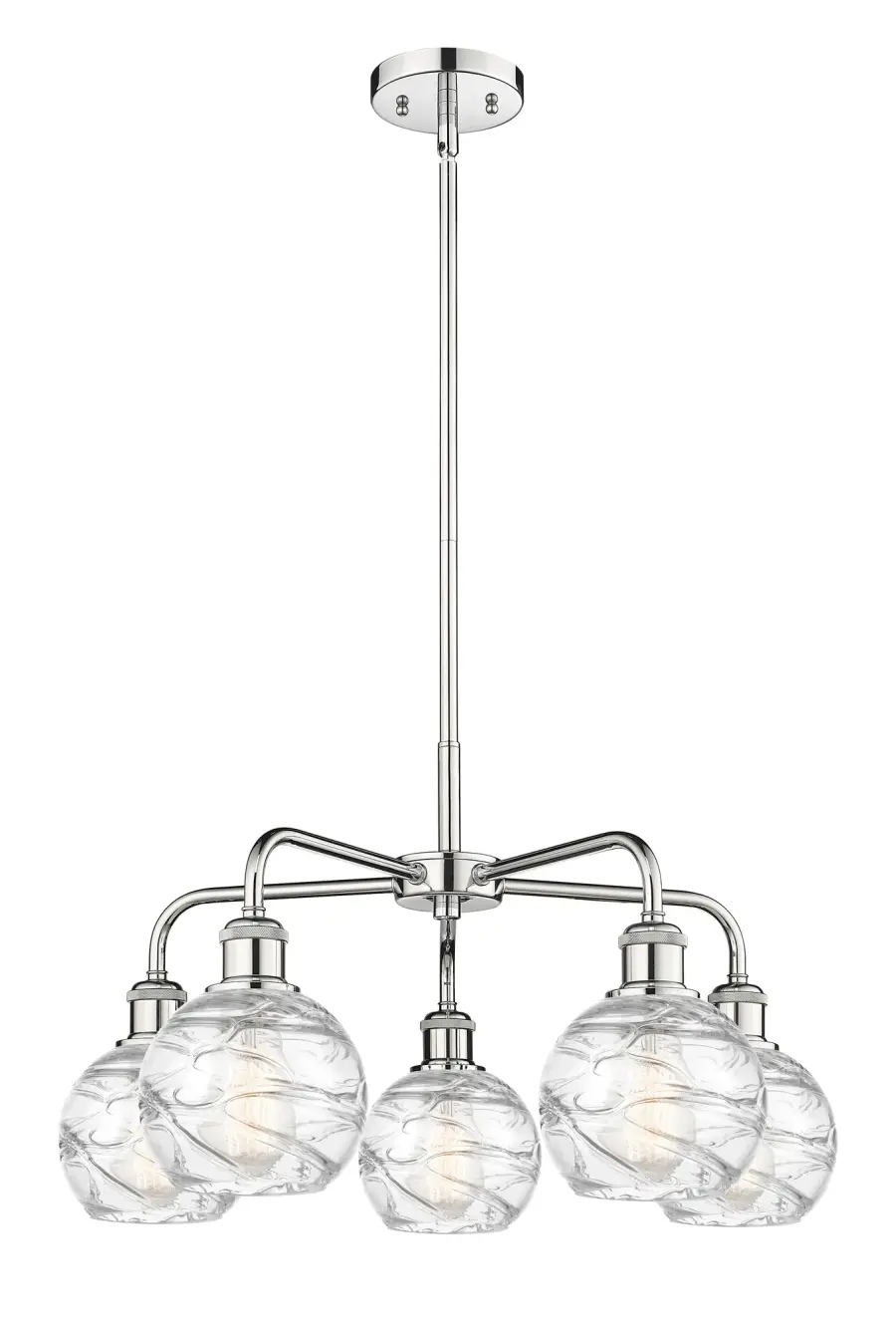Athens Deco Swirl - Polished Chrome - Chandelier - Image 1