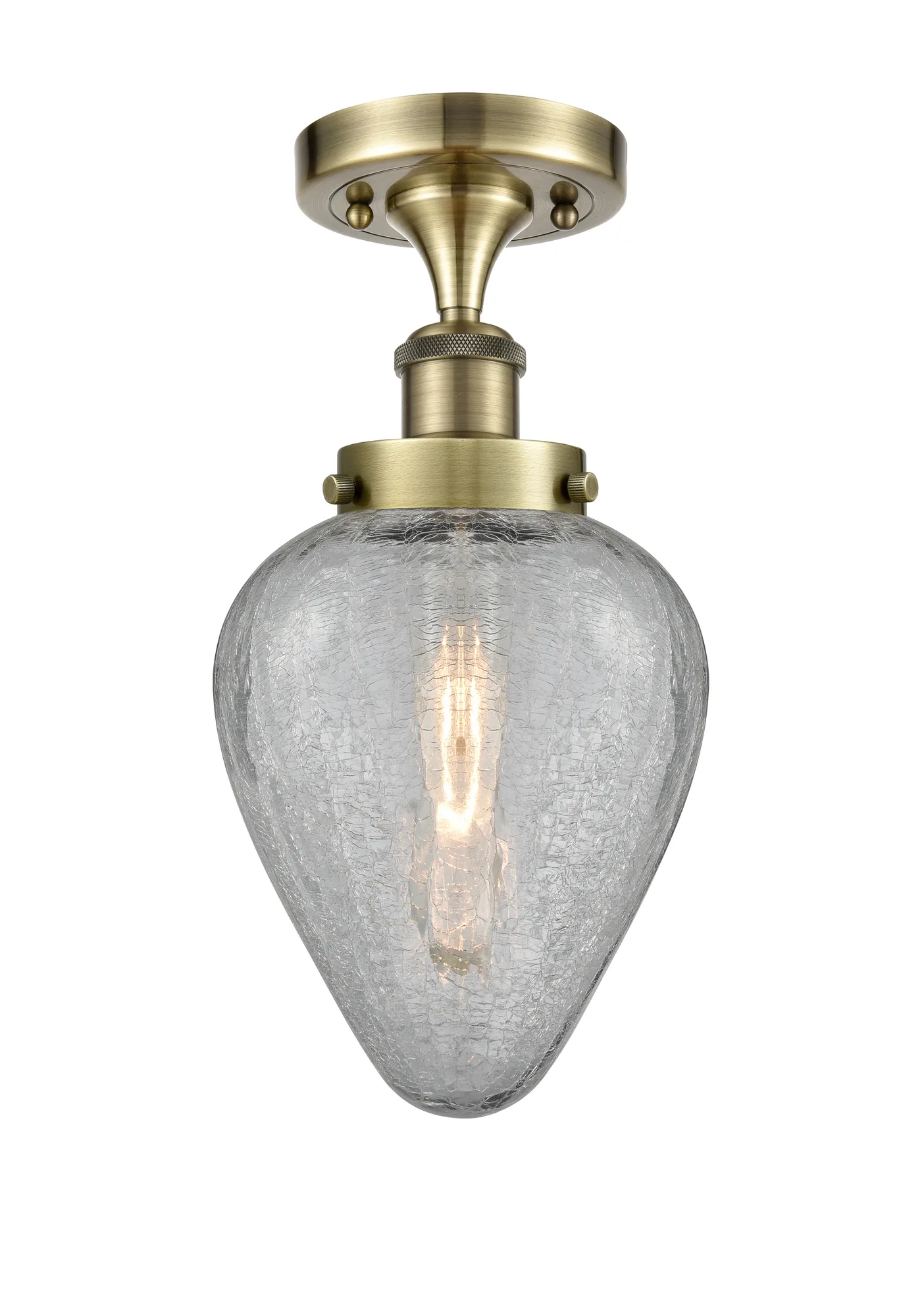 Geneseo - Antique Brass - Semi-Flush Mount