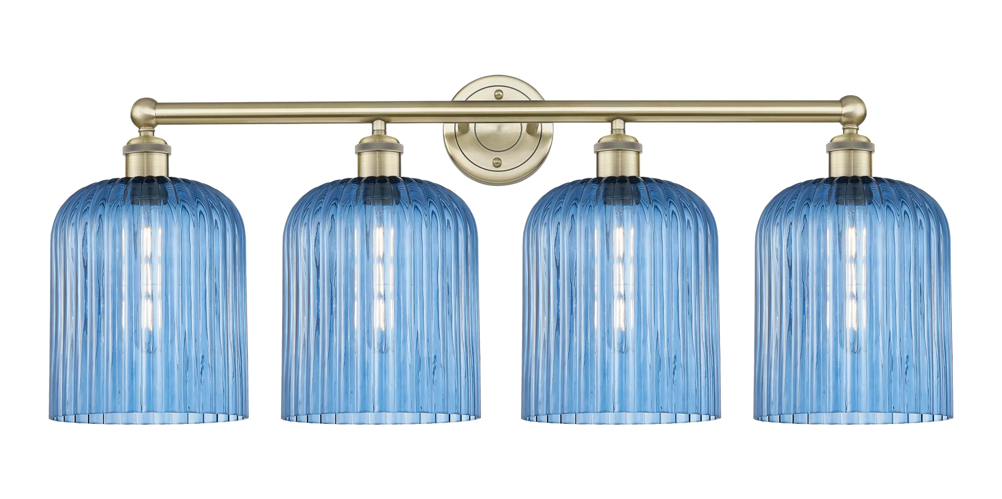 Bridal Veil - 4 Light - Princess Blue Bridal Veil Shade - Bath Vanity Light
