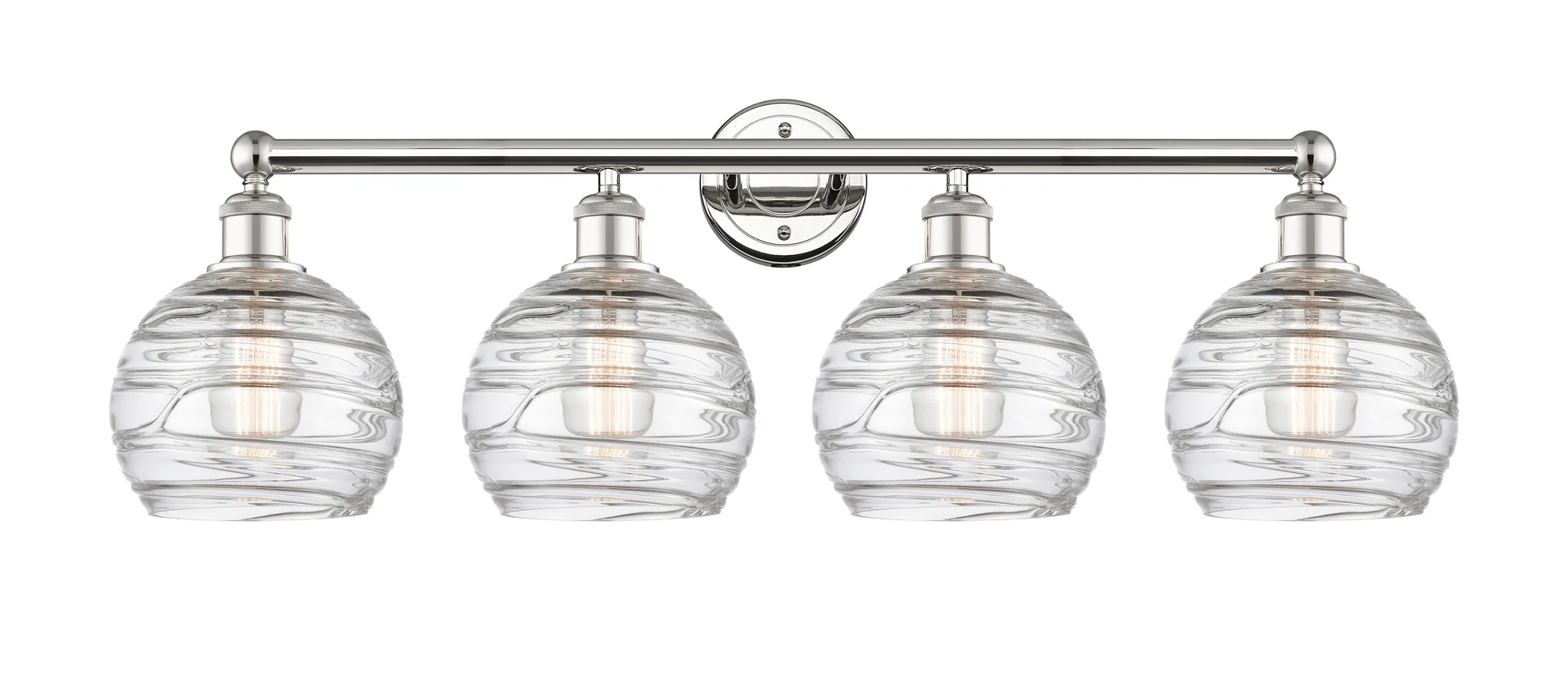 Athens Deco Swirl - Polished Nickel - Bath Vanity Light