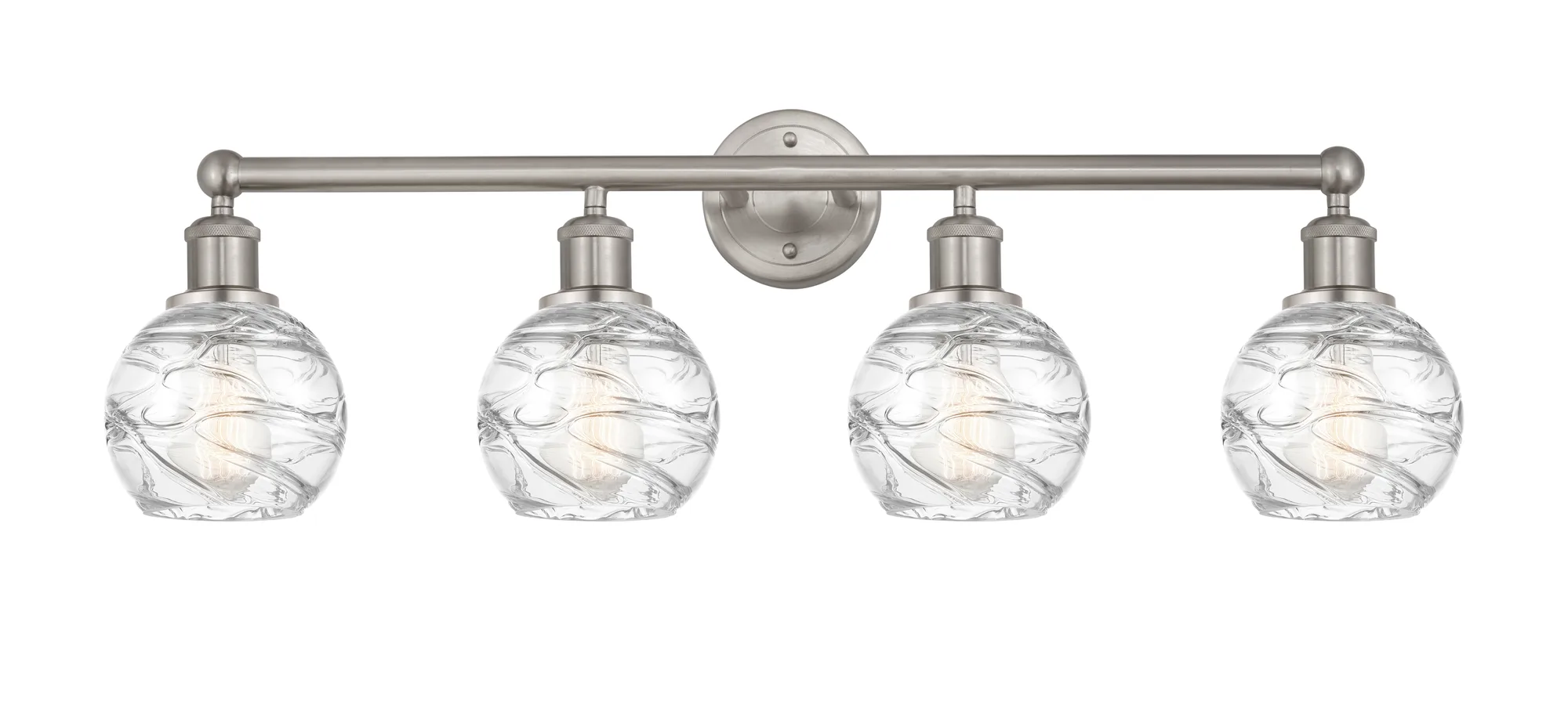 Athens Deco Swirl - Brushed Satin Nickel - Bath Vanity Light