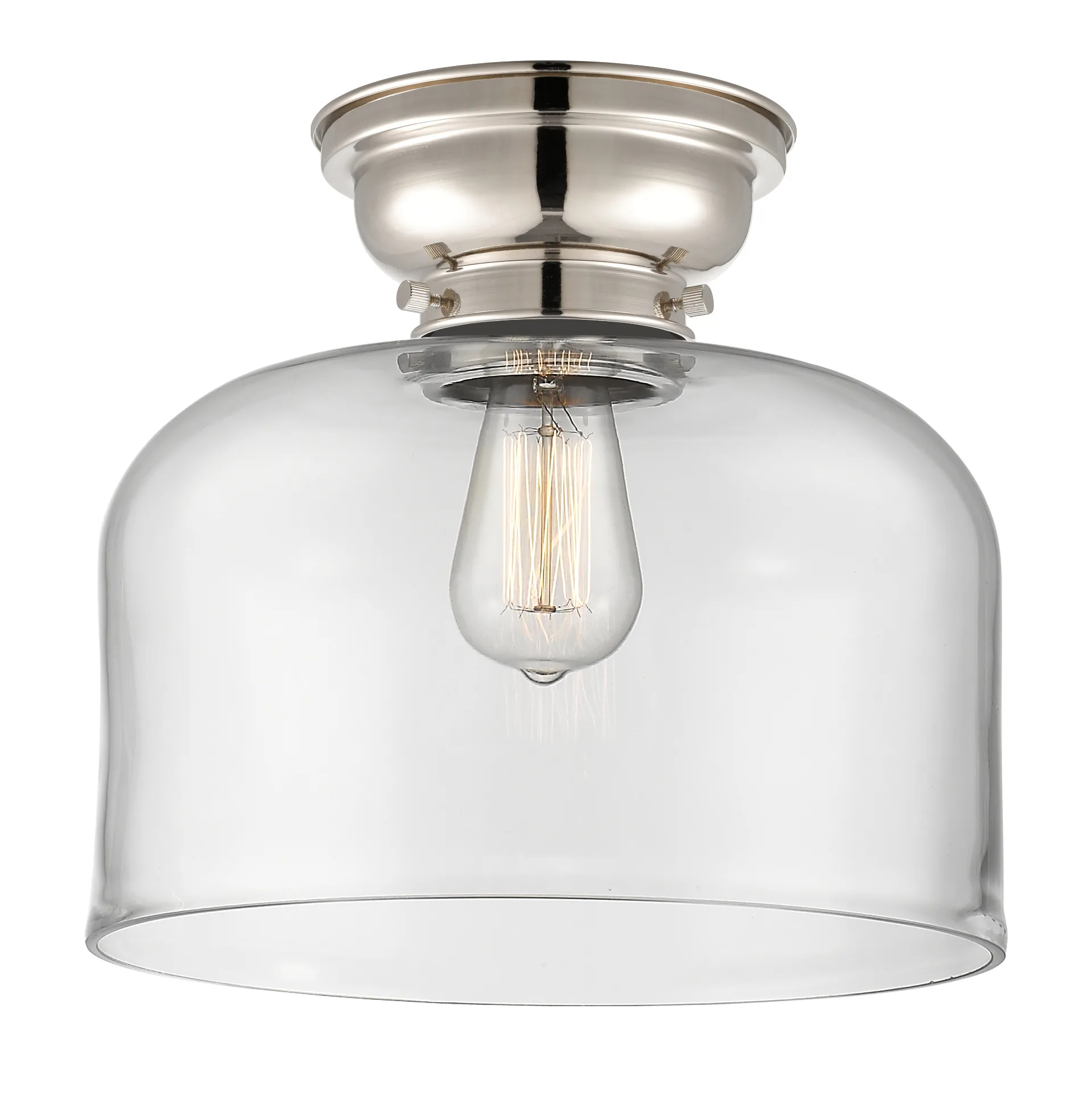 Bell - Polished Nickel - Flush Mount