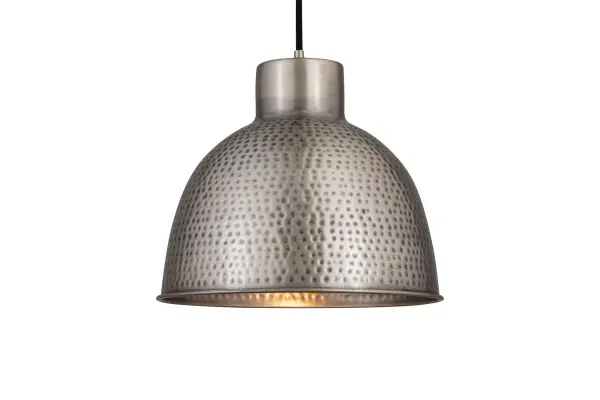 Whether you're looking for a more industrial look or a bit of international style, the Charita fits the bill. Crafted out of hand-hammered steel in a wonderful burnt copper finish, this collection features patinated pieces of art that are sure to be the highlight of any decor. - alternate view
