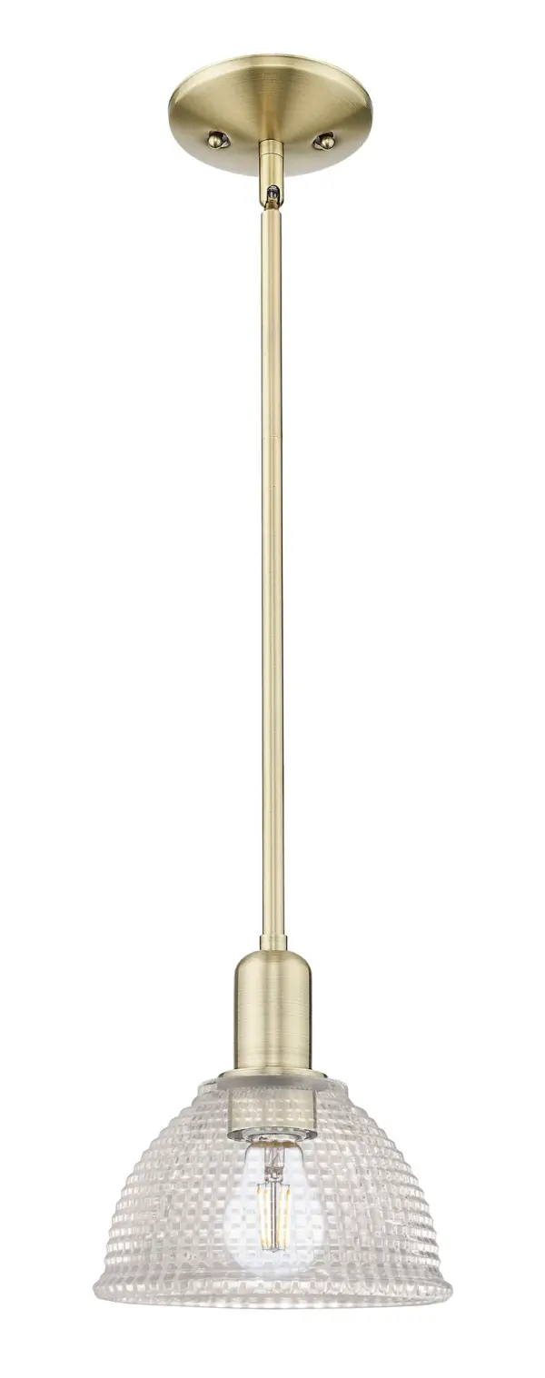 A truly dynamic fixture, the Arcadia fits seamlessly amidst most décor styles. Its sleek design and vast offering of finishes and shade options makes the Arcadia an easy choice for all homes.