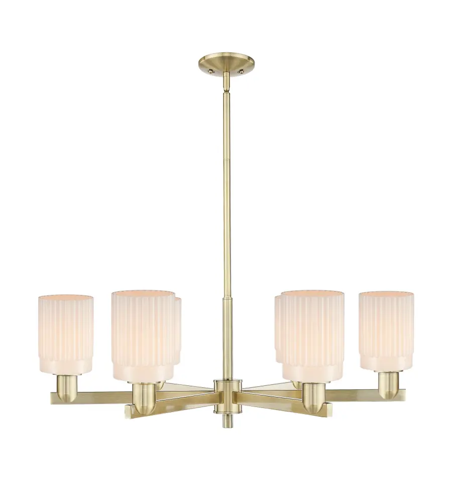 Hadley - 6 Light - Matte White shade - Chandelier - Image 1