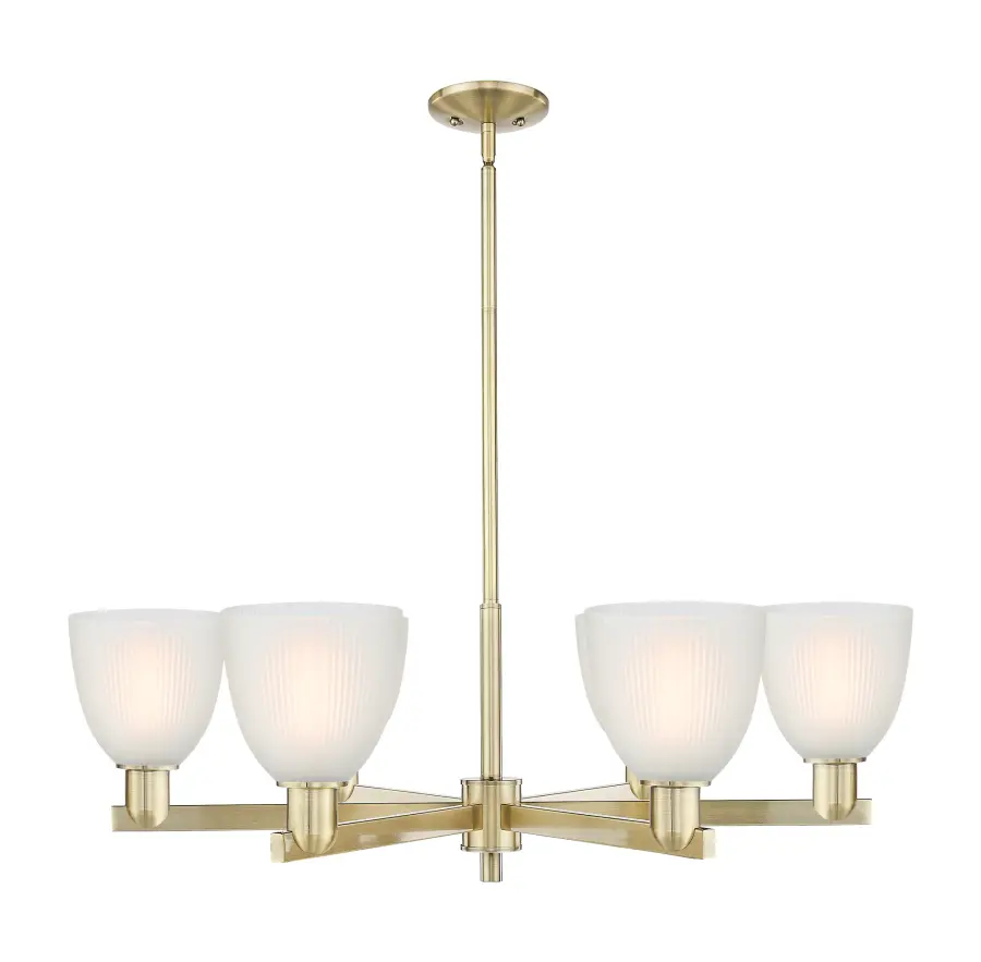 Castile - 6 Light - White shade - Chandelier - Image 1