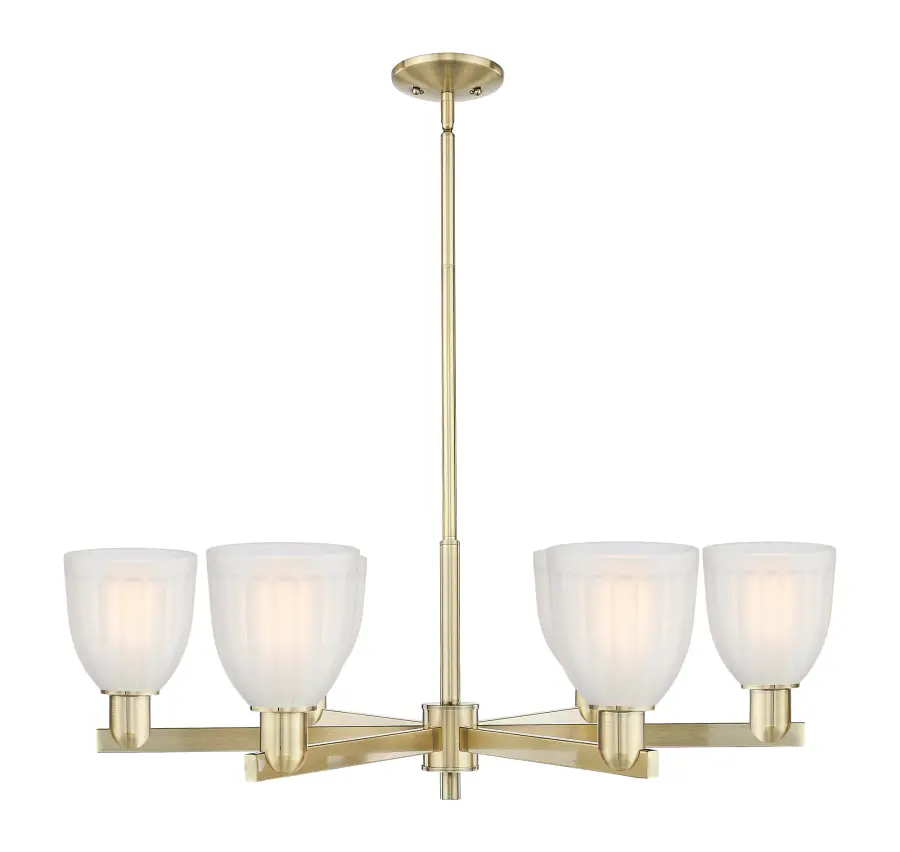 Brookfield - 6 Light - White shade - Chandelier - Image 1