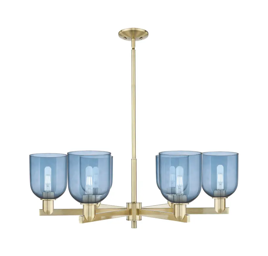 Bella - 6 Light - Blue shade - Chandelier - Image 1