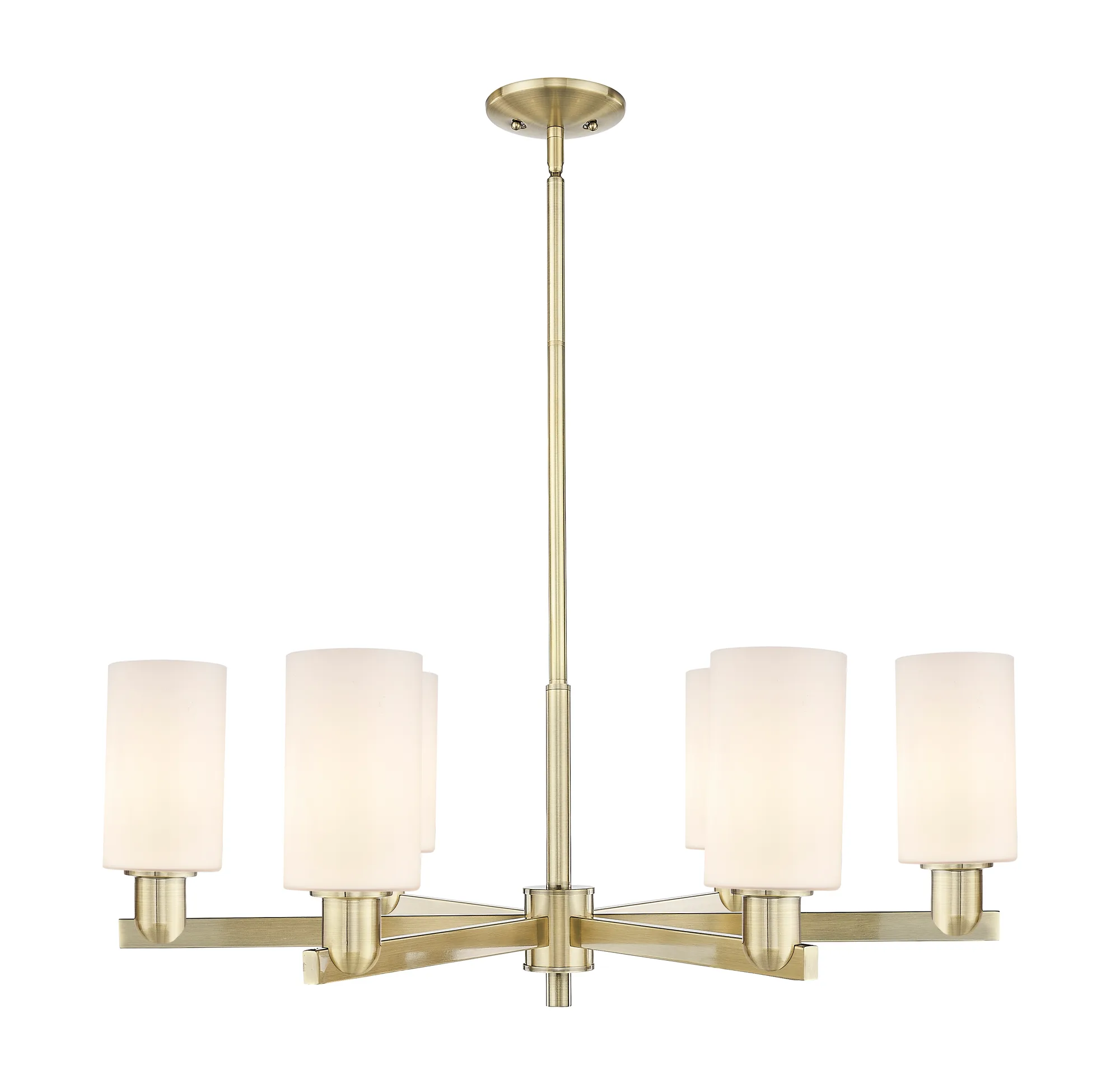 Clymer - 6 Light - Matte White shade - Chandelier