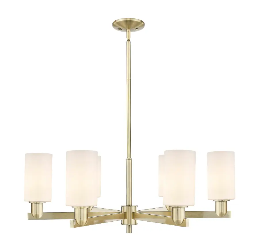 Clymer - 6 Light - Matte White shade - Chandelier - Image 1