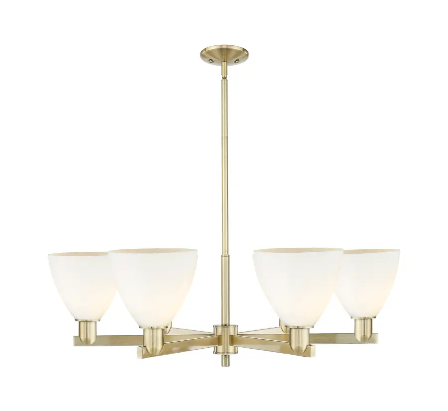 Bristol - 6 Light - Matte White shade - Chandelier - Image 1