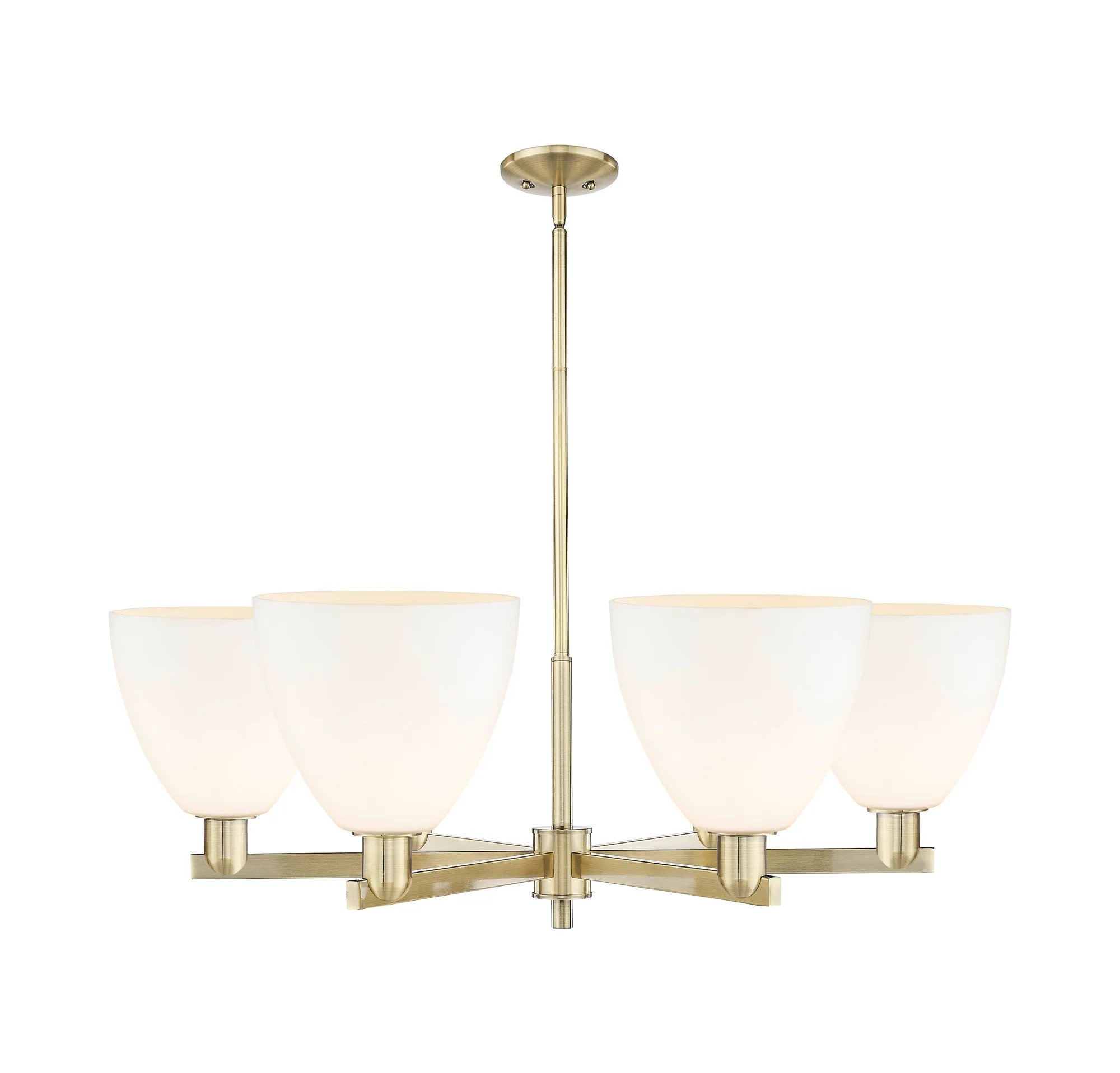 Bristol - 6 Light - Matte White shade - Chandelier