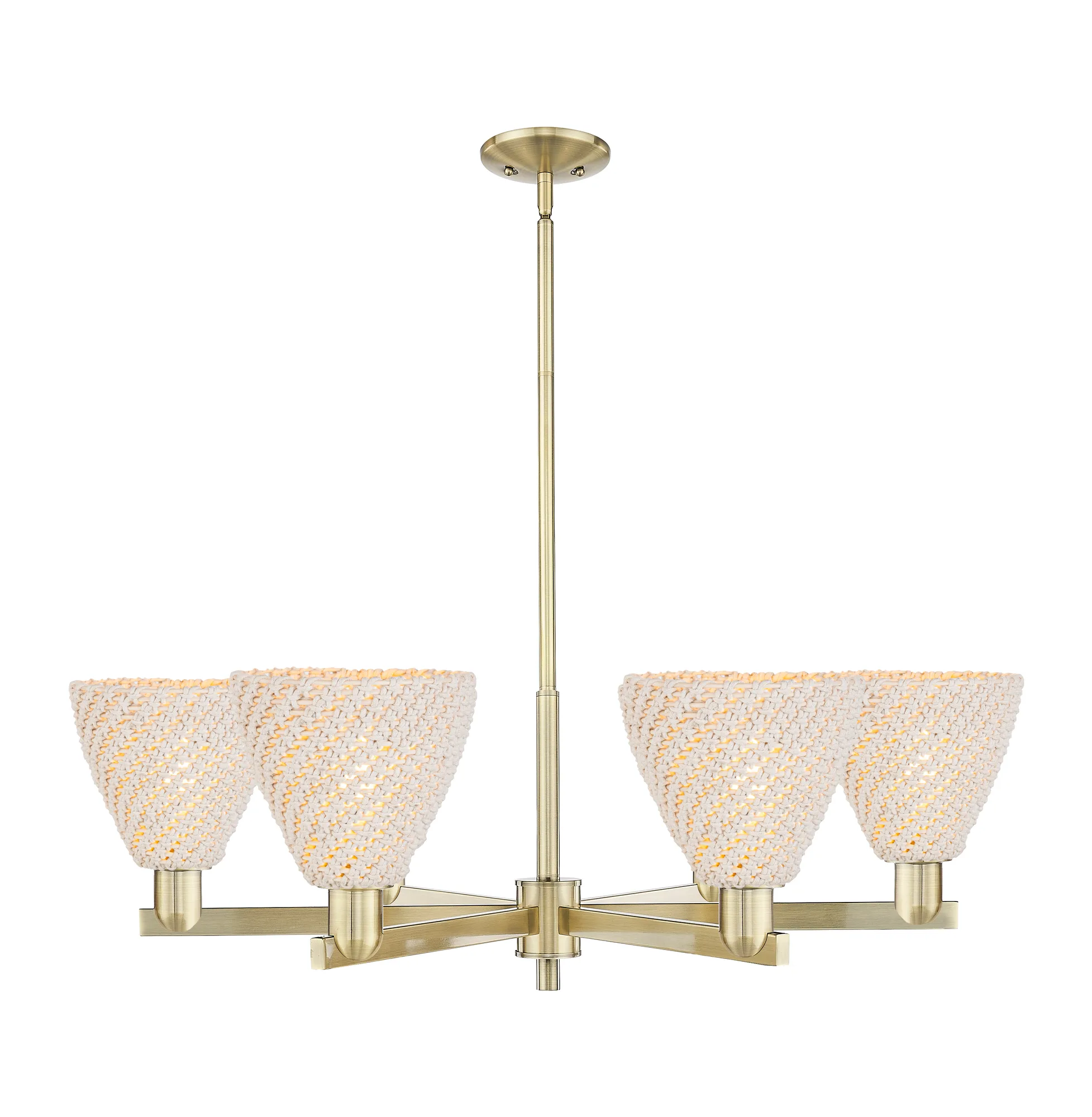 Bristol Natural - Antique Brass - Chandelier