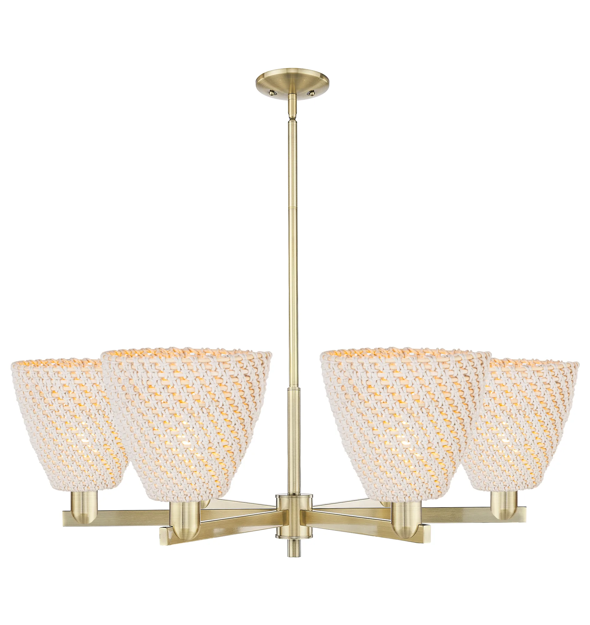 Bristol Natural - 6 Light - Natural shade - Chandelier