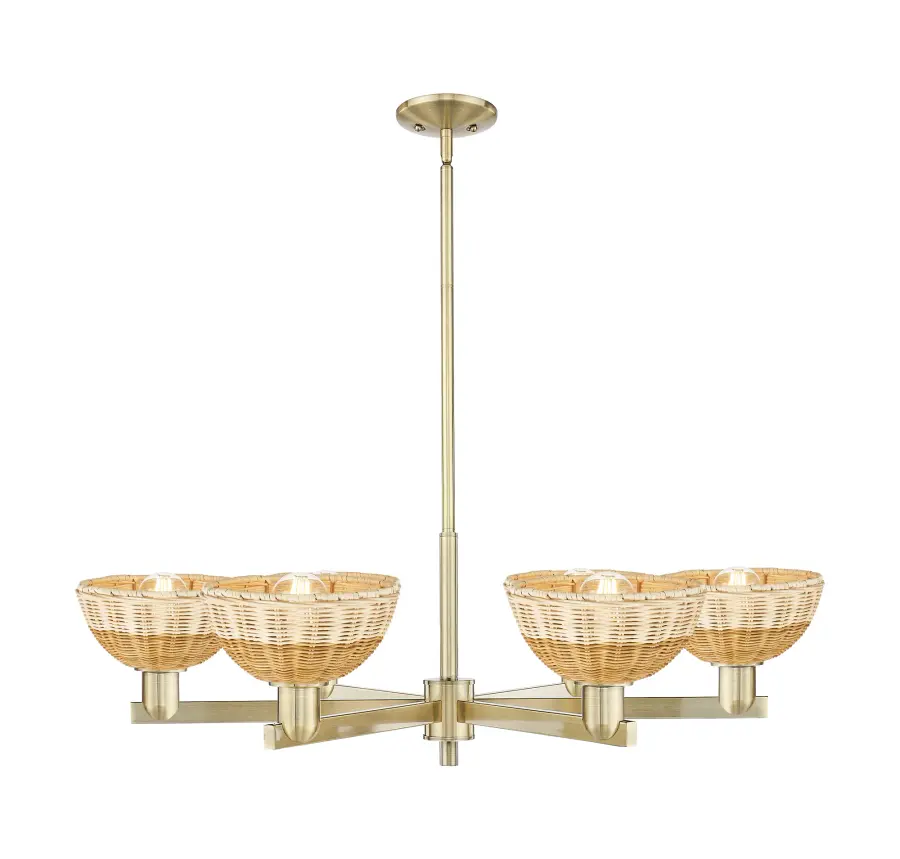 Natural Ballston Dome - Antique Brass - Chandelier - Image 1