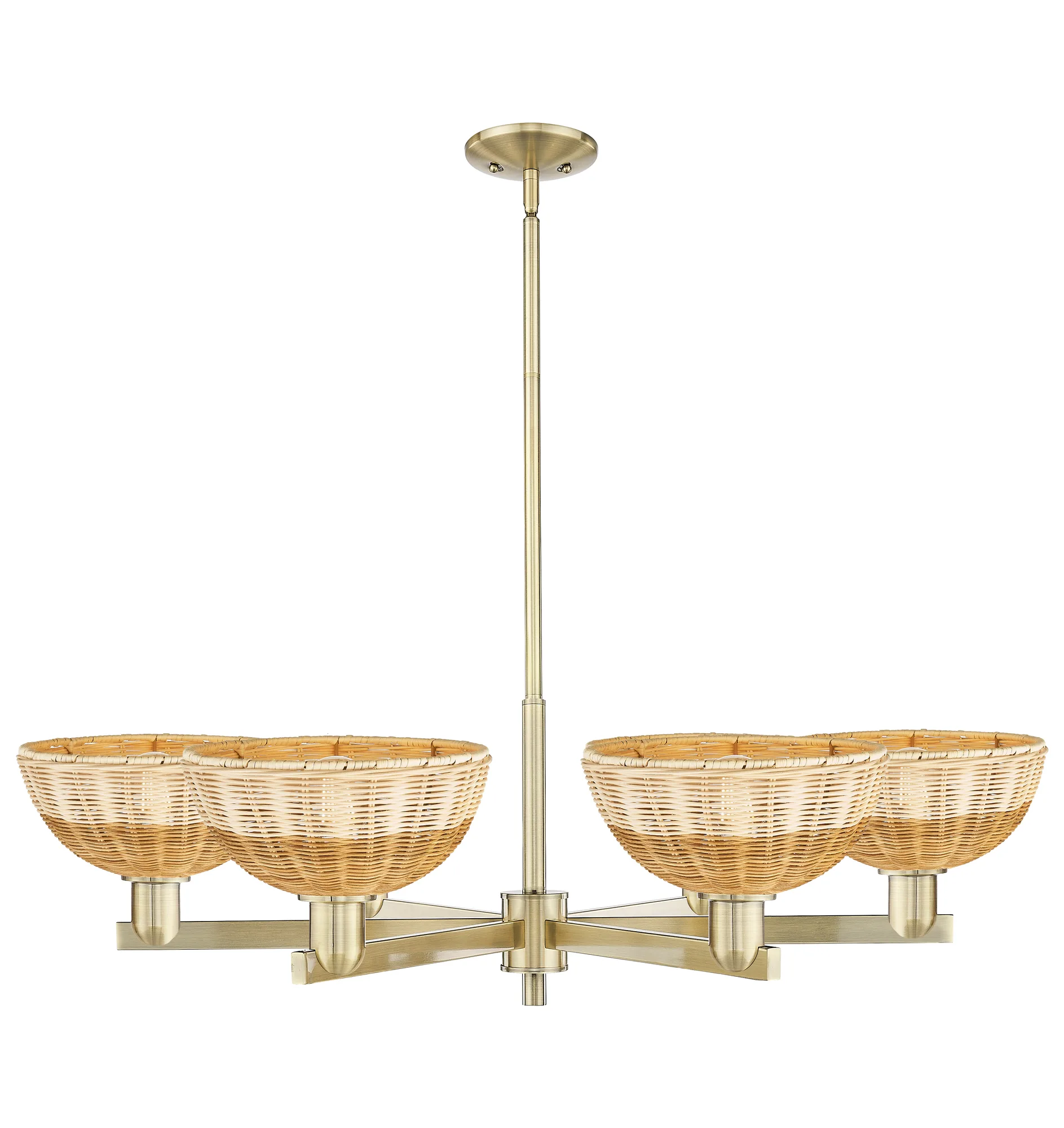 Bristol Natural II - 6 Light - Natural shade - Chandelier