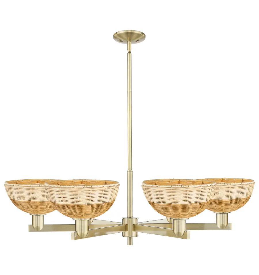 Bristol Natural II - 6 Light - Natural shade - Chandelier - Image 1