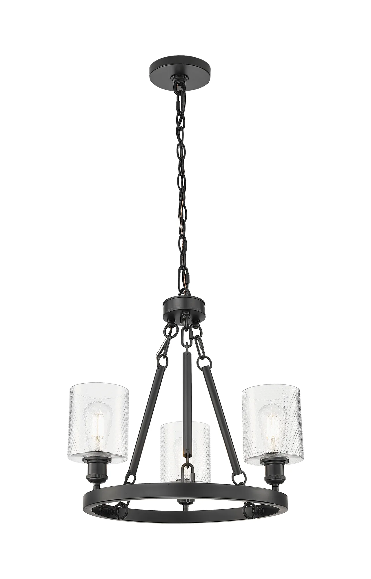 Cobbleskill - 3 Light - Matte White Shade - Mini Chandelier