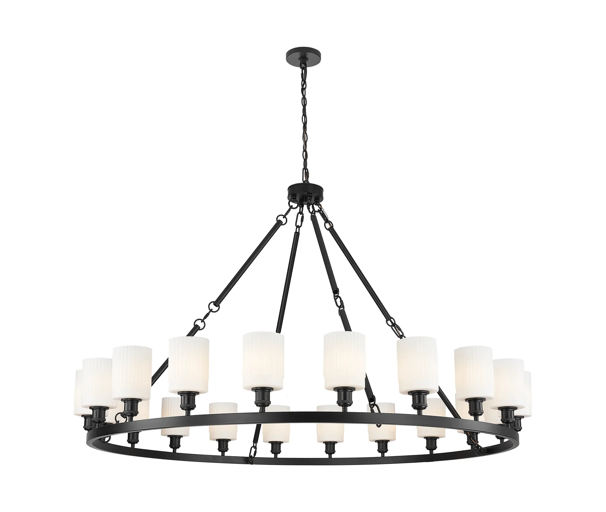 Hadley - 20 Light - Cased Matte White Glass - Chandelier