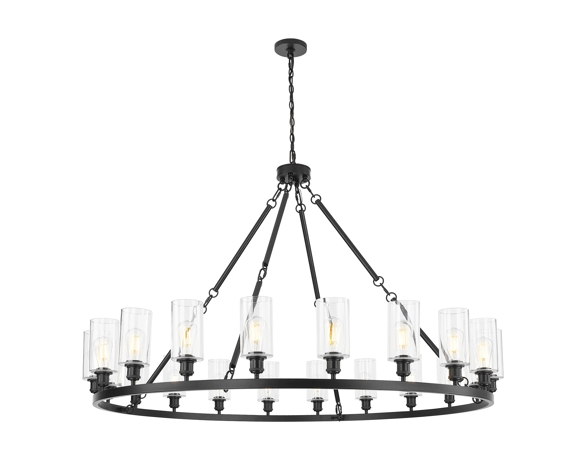 Crown Point - 20 Light - Matte White Shade - Chandelier