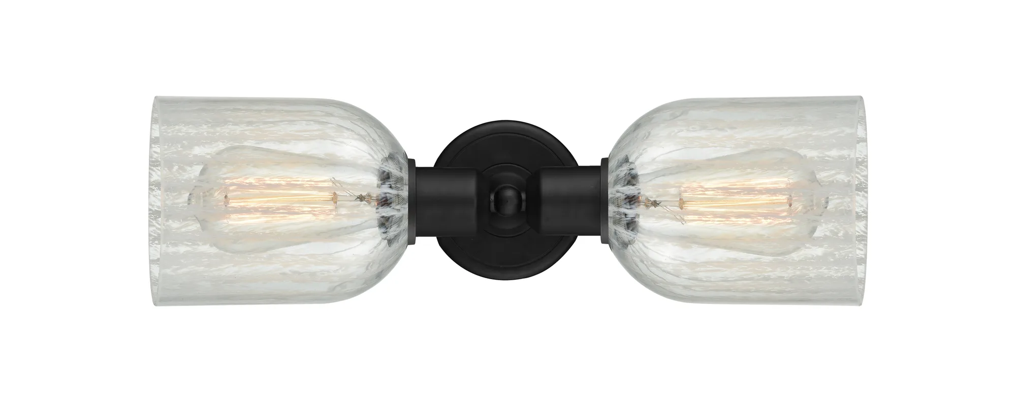 Caledonia - 2 Light - Matte Black Shade - Linear Bath Vanity Light