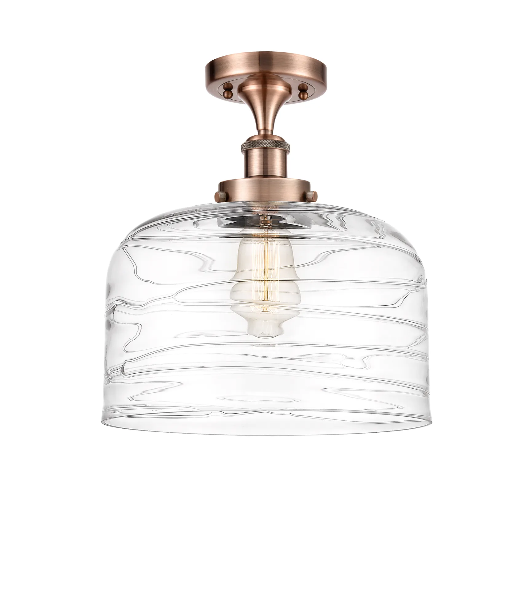 Bell - Antique Copper - Semi-Flush Mount