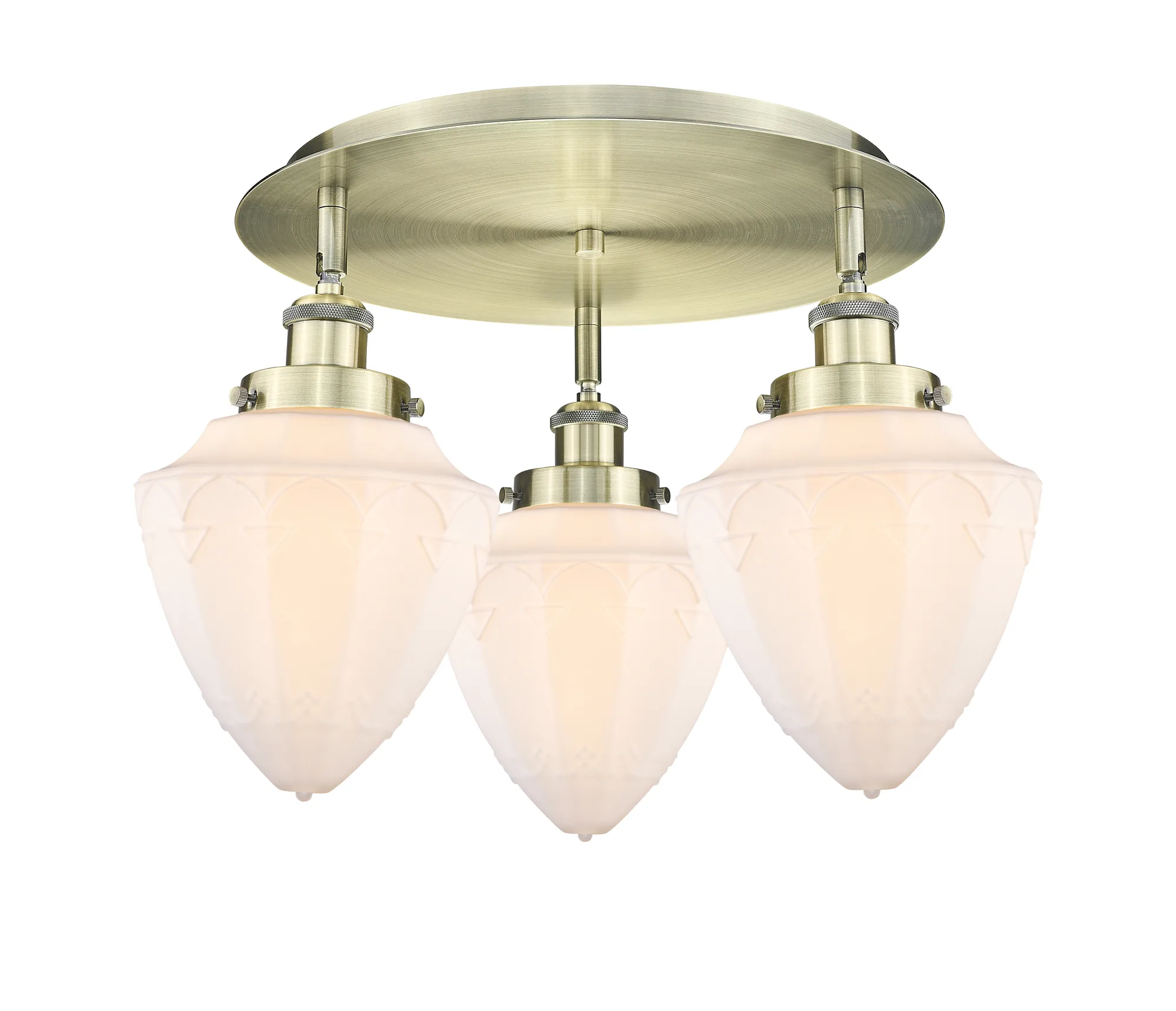 Bullet - Antique Brass - Semi-Flush Mount