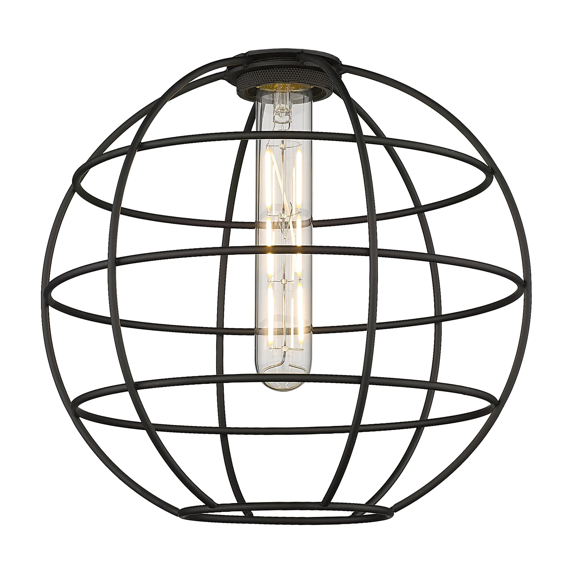 10" Black Orb Wire Cage Shade