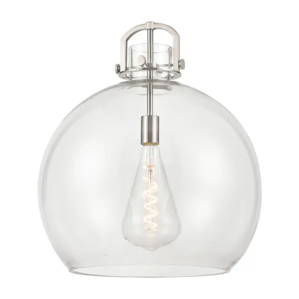 The Newton Sphere is a modern industrial collection that incorporates exceptional architectural details with a beautiful globe shaped shade. The iconic sphere shaped shade is available in either glass or heavy spun metal, making this collection perfect for creating a truly exceptional space.