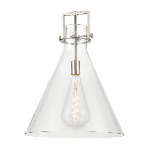 The Newton Cone is a modern industrial collection that incorporates exceptional architectural details and an equally striking cone shaped shade. The geometric shape of the glass or metal shade give this collection a charming and timeless presence.
