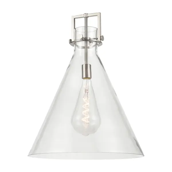 The Newton Cone is a modern industrial collection that incorporates exceptional architectural details and an equally striking cone shaped shade. The geometric shape of the glass or metal shade give this collection a charming and timeless presence.